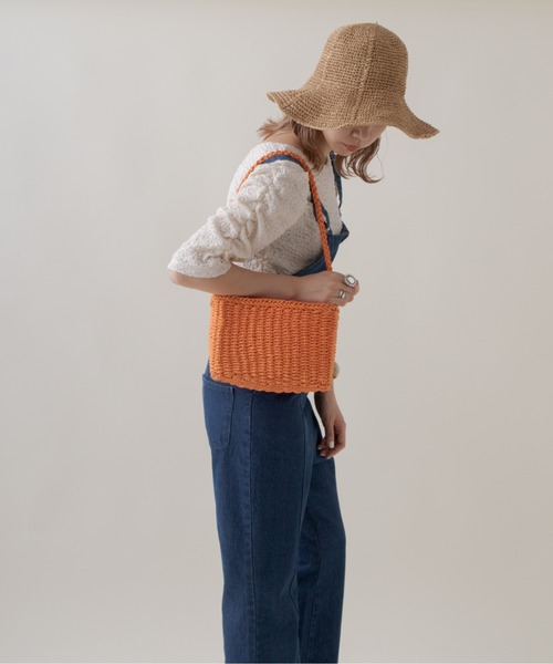 Kastane（カスタネ）の「スクエアジュートBAG（ショルダーバッグ・レディース・アイボリー/オレンジ/グリーン/ブラック・FREE）」の16枚目の写真