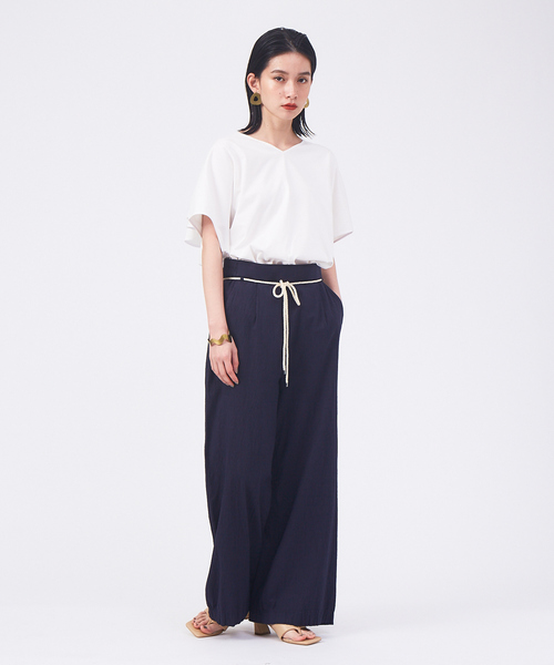 qualite（カリテ）の「フラップ2wayプルオーバー（Tシャツ/カットソー・レディース・ホワイト/チャコールグレー・フリー）」の18枚目の写真