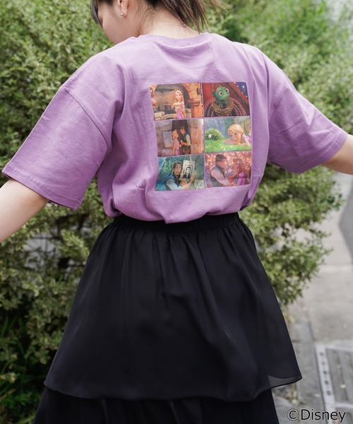 WEGO（ウィゴー）の「WEGO/別注 Disney シーンTシャツ（Tシャツ/カットソー・レディース・ホワイト/ダークグリーン/パープル/ピンク/イエロー/ブルー/グリーン/その他1/その他2/スミクロ/その他6/その他5/アイボリー・FREE）」の7枚目の写真