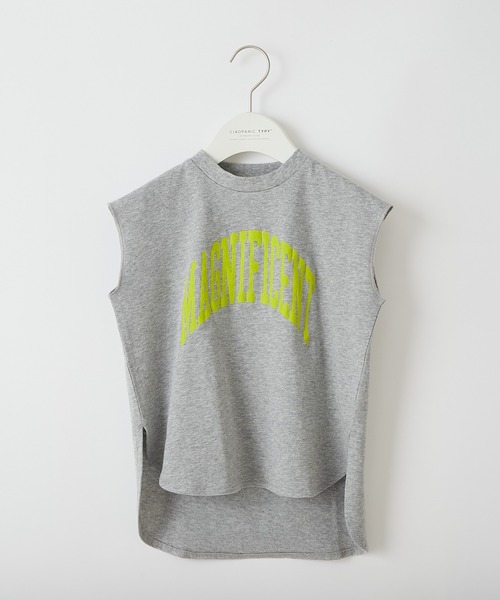 CIAOPANIC TYPY（チャオパニックティピー）の「【KIDS】MAGNIFICENT カレッジPt ノースリーブチュニックTee（Tシャツ/カットソー・キッズ・ホワイト/グレー/イエロー・SMALL/X-LARGE/MEDIUM/XX-LARGE/LARGE）」の12枚目の写真