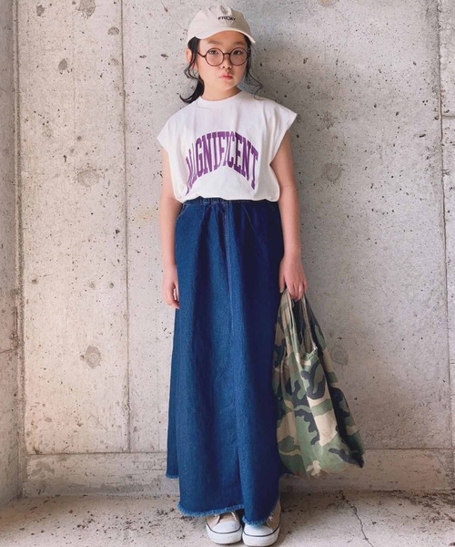 CIAOPANIC TYPY（チャオパニックティピー）の「【KIDS】MAGNIFICENT カレッジPt ノースリーブチュニックTee（Tシャツ/カットソー・キッズ・ホワイト/グレー/イエロー・SMALL/X-LARGE/MEDIUM/XX-LARGE/LARGE）」の15枚目の写真