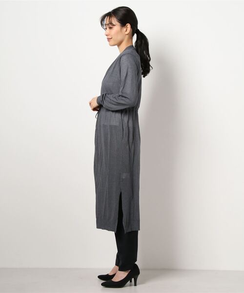 NICOLE white（ニコルホワイト）の「ウエストドロストロングカーディガン（カーディガン/ボレロ・レディース・チャコールグレー/ライトグレー/オフホワイト/その他1・FREE）」の17枚目の写真