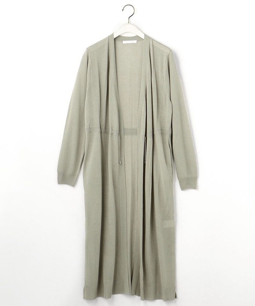 NICOLE white（ニコルホワイト）の「ウエストドロストロングカーディガン（カーディガン/ボレロ・レディース・チャコールグレー/ライトグレー/オフホワイト/その他1・FREE）」の7枚目の写真