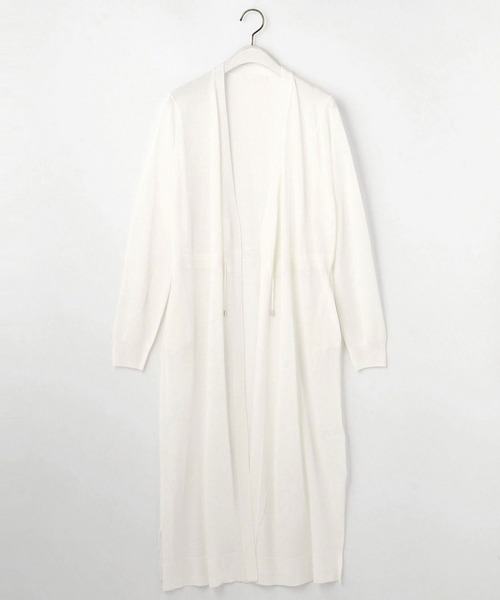 NICOLE white（ニコルホワイト）の「ウエストドロストロングカーディガン（カーディガン/ボレロ・レディース・チャコールグレー/ライトグレー/オフホワイト/その他1・FREE）」の12枚目の写真