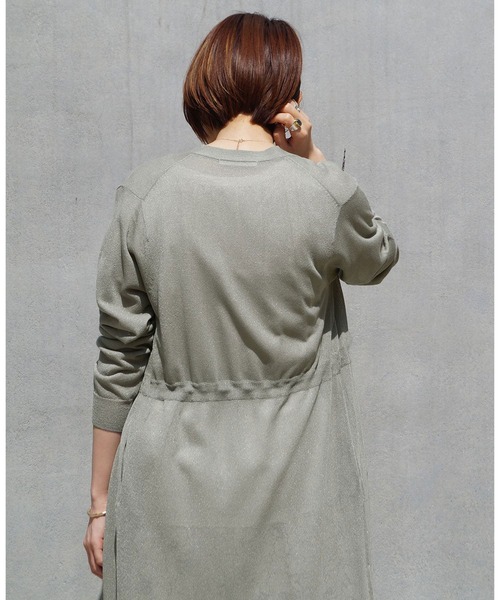 NICOLE white（ニコルホワイト）の「ウエストドロストロングカーディガン（カーディガン/ボレロ・レディース・チャコールグレー/ライトグレー/オフホワイト/その他1・FREE）」の21枚目の写真