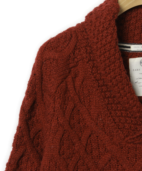 ZARA（ザラ）の「長袖ニット（ニット/セーター・レディース・レッド・-）」の3枚目の写真