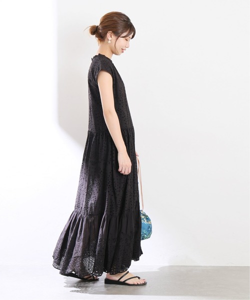 La TOTALITE（ラトータリテ）の「エンブロイダリーティアードワンピース【手洗い可能】◆（ワンピース・レディース・ブラック/パープル・FREE）」の21枚目の写真