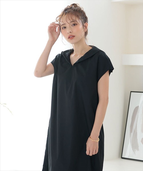 DONOBAN（ドノバン）の「セーラーカラーシャツワンピース（ワンピース・レディース・ホワイト/ブラック・F）」の12枚目の写真