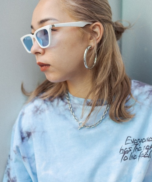 RASVOA(ラスボア)の「フォックススクエアサングラス(サングラス・レディース・ブラック/ブラウン/オフホワイト/ブルー・FREE)」の7枚目の写真