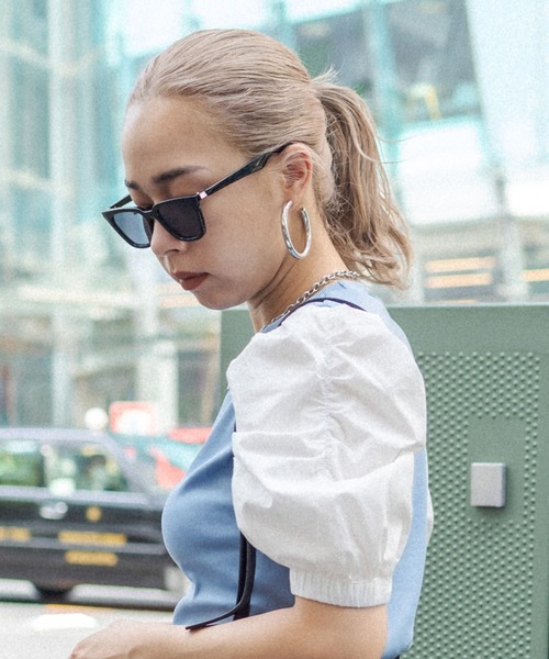 RASVOA(ラスボア)の「フォックススクエアサングラス(サングラス・レディース・ブラック/ブラウン/オフホワイト/ブルー・FREE)」の11枚目の写真