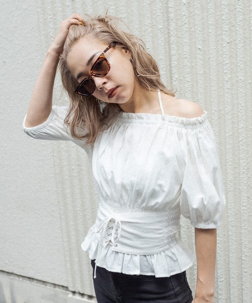 RASVOA(ラスボア)の「フォックススクエアサングラス(サングラス・レディース・ブラック/ブラウン/オフホワイト/ブルー・FREE)」の17枚目の写真