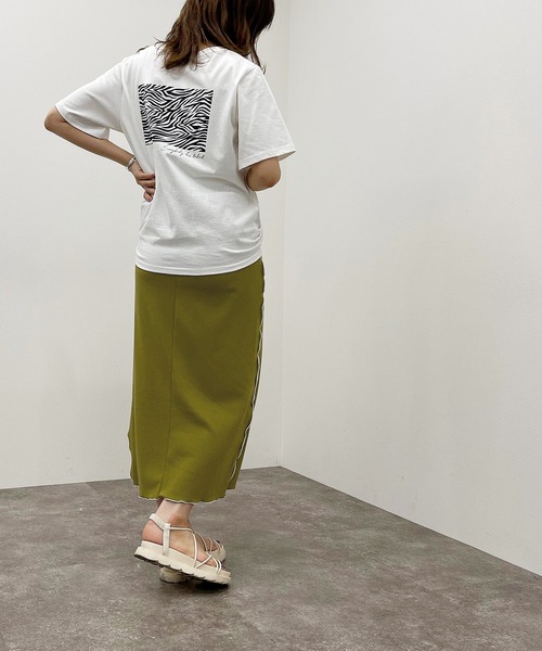 apres jour mignon（アプレジュールミニョン）の「テレコメローナロースカート【ZOZOTOWN限定アイテム】（スカート・レディース・アイボリー/ブラック/グリーン・フリー/X-LARGE）」の22枚目の写真