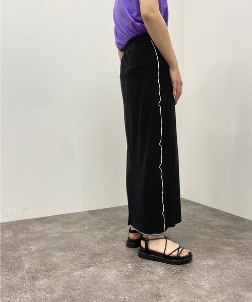 apres jour mignon（アプレジュールミニョン）の「テレコメローナロースカート【ZOZOTOWN限定アイテム】（スカート・レディース・アイボリー/ブラック/グリーン・フリー/X-LARGE）」の12枚目の写真