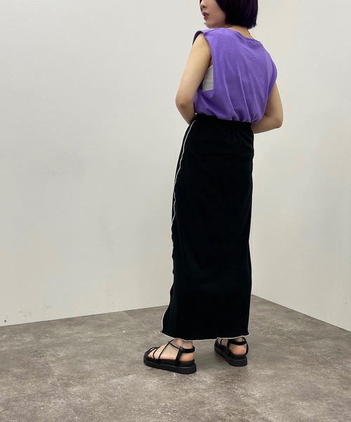 apres jour mignon（アプレジュールミニョン）の「テレコメローナロースカート【ZOZOTOWN限定アイテム】（スカート・レディース・アイボリー/ブラック/グリーン・フリー/X-LARGE）」の16枚目の写真