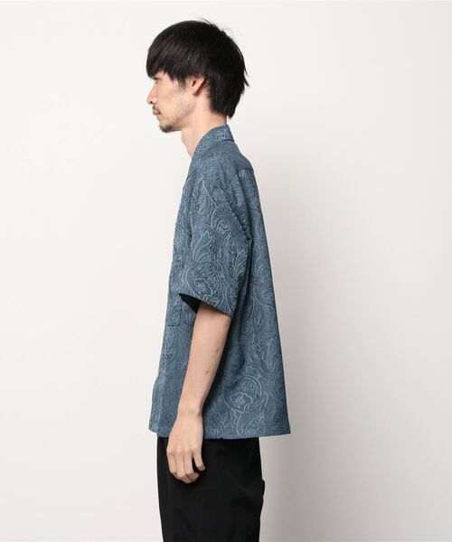 LIDNM（リドム）の「JACQUARD PAISLEY SHIRT（シャツ/ブラウス・メンズ・ベージュ/ブルー・MEDIUM/LARGE）」の6枚目の写真