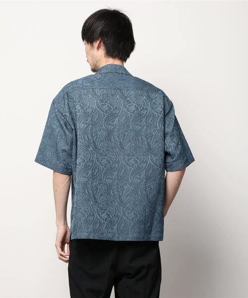 LIDNM（リドム）の「JACQUARD PAISLEY SHIRT（シャツ/ブラウス・メンズ・ベージュ/ブルー・MEDIUM/LARGE）」の10枚目の写真