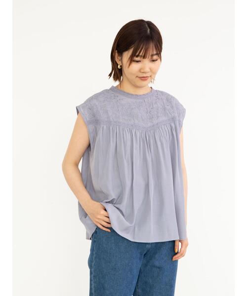 Sugar spoon（シュガースプーン）の「・SUGAR SPOON ヨーク刺繍ブラウス＊（シャツ/ブラウス・レディース・ピンク/ブルー/ブラック/オフホワイト・FREE）」の14枚目の写真