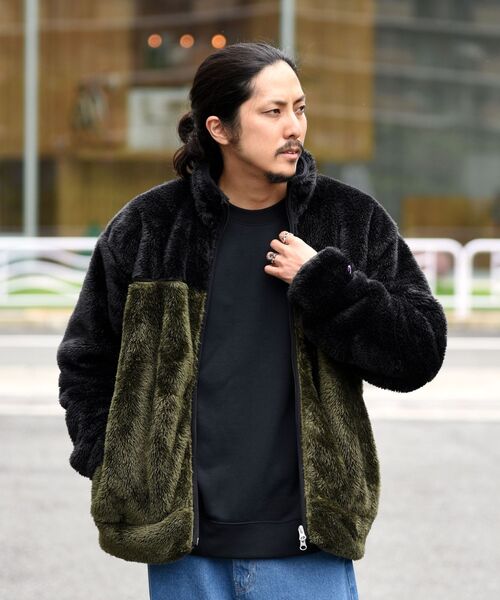 セール】【WEB限定/SHIPS別注】Champion: シェルパフリース バイカラー