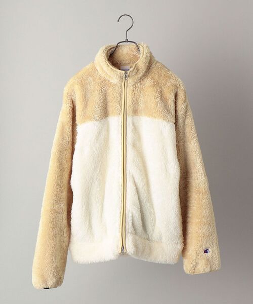 Champion（チャンピオン）の「【WEB限定/SHIPS別注】Champion: シェルパフリース バイカラー ジップ ブルゾン（ブルゾン・メンズ・ベージュ/ネイビー/ブラウン/オリーブ・SMALL/MEDIUM/LARGE/X-LARGE）」の9枚目の写真