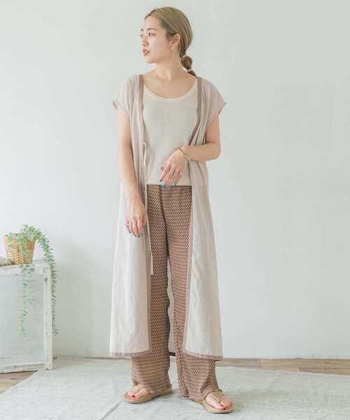 ITEMS URBANRESEARCH（アイテムズ アーバンリサーチ）の「ガライージープリーツパンツ（その他パンツ・レディース・ブラウン/ブラック/アイボリー・FREE）」の7枚目の写真