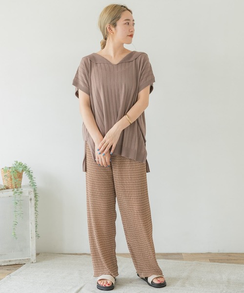 ITEMS URBANRESEARCH（アイテムズ アーバンリサーチ）の「ガライージープリーツパンツ（その他パンツ・レディース・ブラウン/ブラック/アイボリー・FREE）」の8枚目の写真