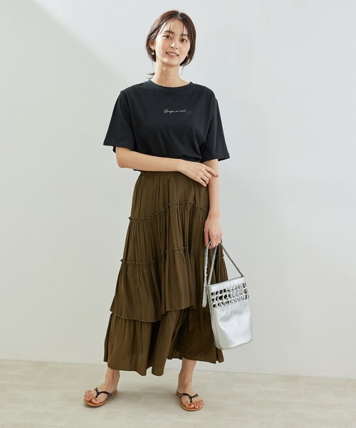 ROPE' PICNIC（ロペピクニック）の「【ORGABITS】アソートTシャツ（Tシャツ/カットソー・レディース・ホワイト系その他/ブラック/ブラック系その他/グリーン/ホワイト・38）」の21枚目の写真