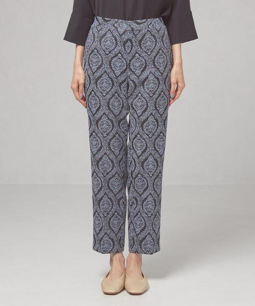 closet story（クローゼットストーリー）の「＜closet story（クローゼットストーリー）＞アラベスク ジャカード ストレートパンツ（スラックス・レディース・ライトブルー/ネイビー・FREE）」の10枚目の写真