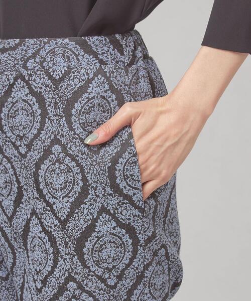 closet story（クローゼットストーリー）の「＜closet story（クローゼットストーリー）＞アラベスク ジャカード ストレートパンツ（スラックス・レディース・ライトブルー/ネイビー・FREE）」の7枚目の写真