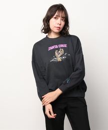 SANTA CRUZ | 【ムラサキスポーツ別注】SANTACRUZ/サンタクルーズ  ビッグシルエット  レオパードロゴ/ヒョウ柄ロゴ  トレーナー   502213336(スウェット)