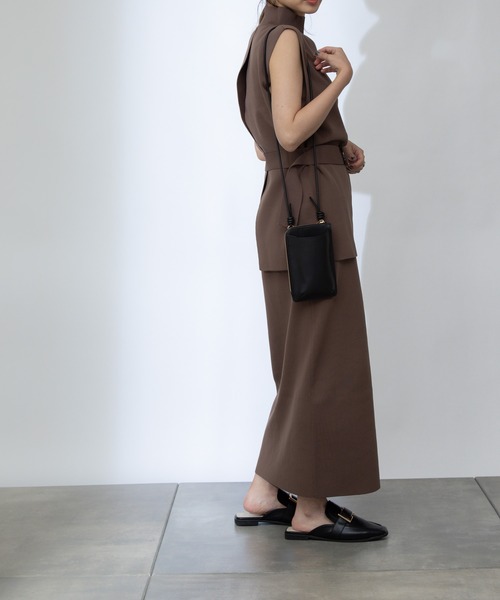 COLONY 2139（コロニートゥーワンスリーナイン）の「エステルヤーンペンシルスカート(セットアップ可)（スカート・レディース・ブラック/グレイッシュベージュ/モカ・LARGE/MEDIUM）」の9枚目の写真