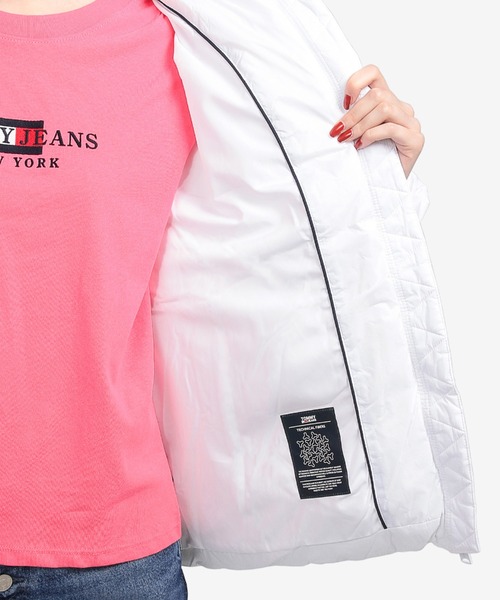 tommy jeans（トミー ジーンズ）の「ロゴパッファジャケット（ダウンジャケット/コート・レディース・ネイビー/ホワイト/ピンク・LARGE/MEDIUM/SMALL/X-SMALL）」の13枚目の写真