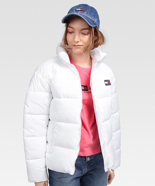 tommy jeans（トミー ジーンズ）の「ロゴパッファジャケット（ダウンジャケット/コート・レディース・ネイビー/ホワイト/ピンク・LARGE/MEDIUM/SMALL/X-SMALL）」の7枚目の写真