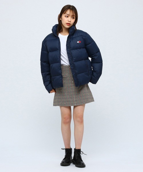 tommy jeans（トミー ジーンズ）の「ロゴパッファジャケット（ダウンジャケット/コート・レディース・ネイビー/ホワイト/ピンク・LARGE/MEDIUM/SMALL/X-SMALL）」の4枚目の写真