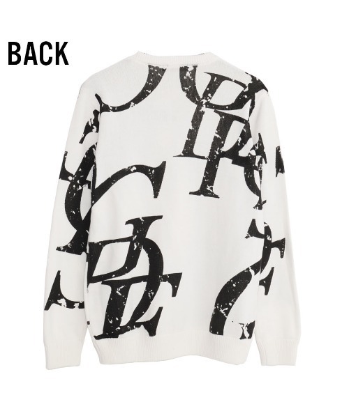 GOSTAR DE FUGA（ゴスタール ジフーガ）の「『GOSTAR DE FUGA』GDFロゴ総柄プルオーバー長袖ニット（ニット/セーター・メンズ・ホワイト×ブルー/ホワイト×ブラック・M/L）」の10枚目の写真