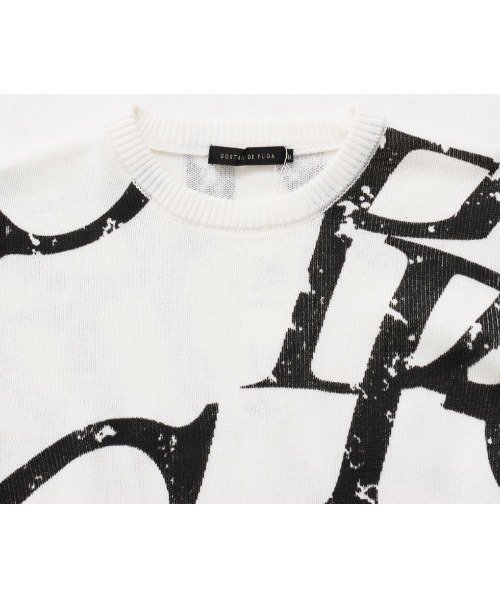 GOSTAR DE FUGA（ゴスタール ジフーガ）の「『GOSTAR DE FUGA』GDFロゴ総柄プルオーバー長袖ニット（ニット/セーター・メンズ・ホワイト×ブルー/ホワイト×ブラック・M/L）」の11枚目の写真