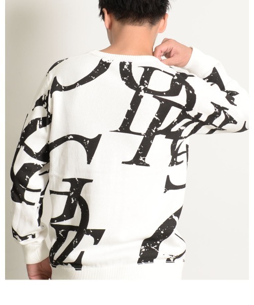 GOSTAR DE FUGA（ゴスタール ジフーガ）の「『GOSTAR DE FUGA』GDFロゴ総柄プルオーバー長袖ニット（ニット/セーター・メンズ・ホワイト×ブルー/ホワイト×ブラック・M/L）」の20枚目の写真
