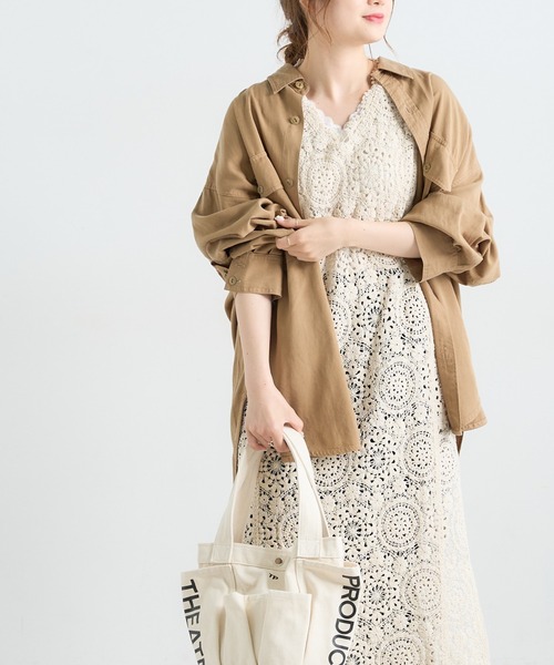 PUAL CE CIN(ピュアルセシン)の「【WEB限定】コード糸レースノースリーブワンピース(ワンピース・レディース・ブラック/グレー/ナチュラル・FREE)」の3枚目の写真