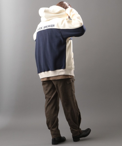 AVIREX（アヴィレックス）の「2トーン ビッグ フリース パーカー / 2TONE BIG FLEECE PARKA / アヴィレックス / AVIREX（その他アウター・メンズ・アイボリー/ブラウン/ネイビー/カモフラージュ・MEDIUM/LARGE/X-LARGE）」の9枚目の写真