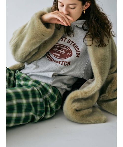 Ungrid（アングリッド）の「フェイクファーコート（その他アウター・レディース・ライトグレー/ブルー・FREE）」の12枚目の写真