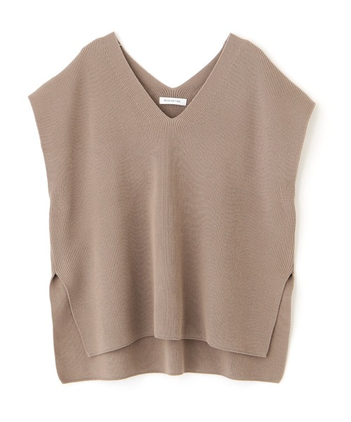 NATURAL BEAUTY BASIC（ナチュラルビューティーベーシック）の「畦フォルムベスト（ベスト・レディース・グリーン/ネイビー/グレイッシュベージュ・MEDIUM）」の17枚目の写真