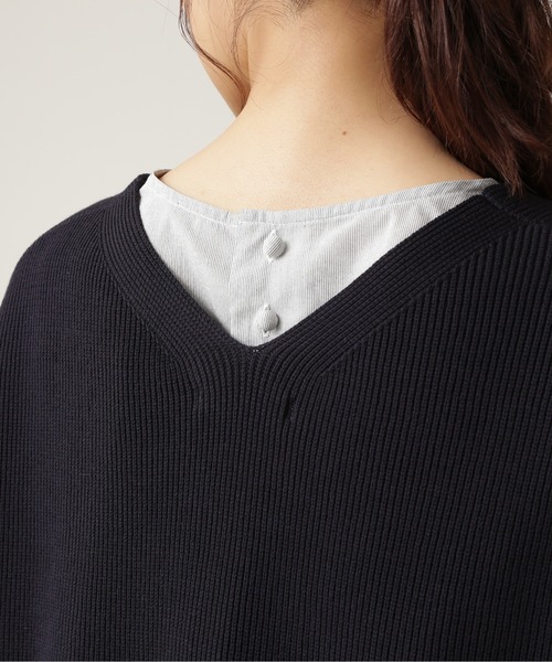 NATURAL BEAUTY BASIC（ナチュラルビューティーベーシック）の「畦フォルムベスト（ベスト・レディース・グリーン/ネイビー/グレイッシュベージュ・MEDIUM）」の11枚目の写真