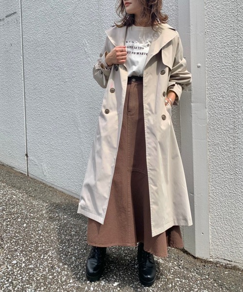 OLIVE des OLIVE(オリーブデオリーブ)の「トレンチコート(トレンチコート・レディース・ベージュ/ライトベージュ・FREE)」の2枚目の写真