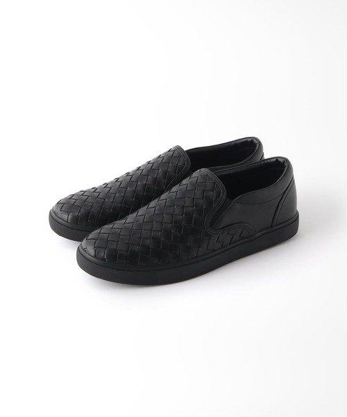 EDIFICE（エディフィス）の「ドレススニーカー スリッポン（スリッポン・メンズ・ホワイト/ブラック・25cm/26cm/27cm/28cm）」の2枚目の写真