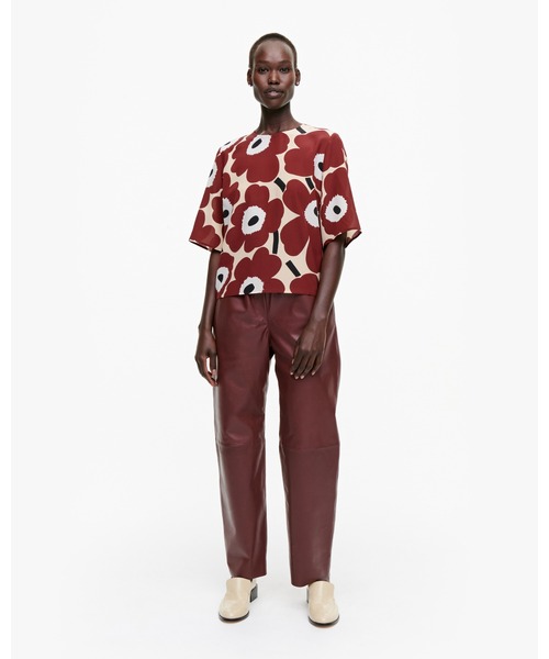 美品マリメッコ　marimekkoステンドカラ-シャツ　38 marimekko（マリメッコ）の「Tylli Pieni Unikko / CLASSICS