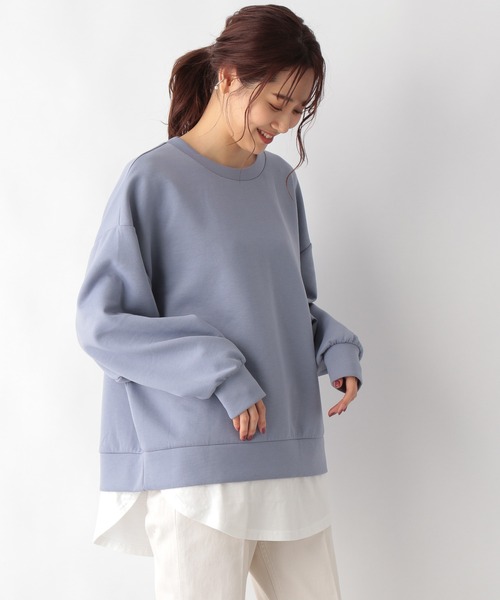 セール】サマ見えAiryレイヤードプルオーバー/227789（スウェット