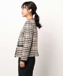 allureville（アルアバイル）の「ビックチェックノーカラージャケット