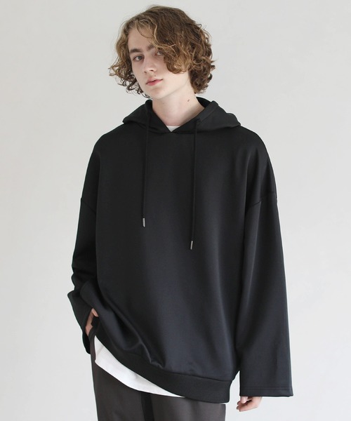 ETELIO（エテリオ）の「ボリューム袖ハイカウントポンチプルパーカー（パーカー・メンズ・チャコール/ブラック/モカ/ワイン/グリーン・L/S/M）」の2枚目の写真