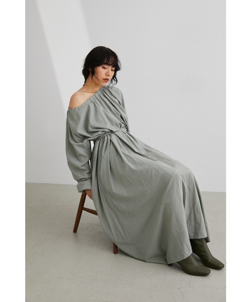 セール】クロスストリングギャザーワンピース（ワンピース