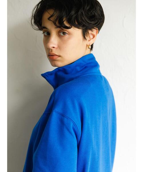 koe（コエ）の「アンチピリング加工TC裏起毛ハーフジップPO*（スウェット・レディース・ライトベージュ/ブラック/グリーン/ピンク/ライトグレー/ブルー・L/S/M）」の19枚目の写真