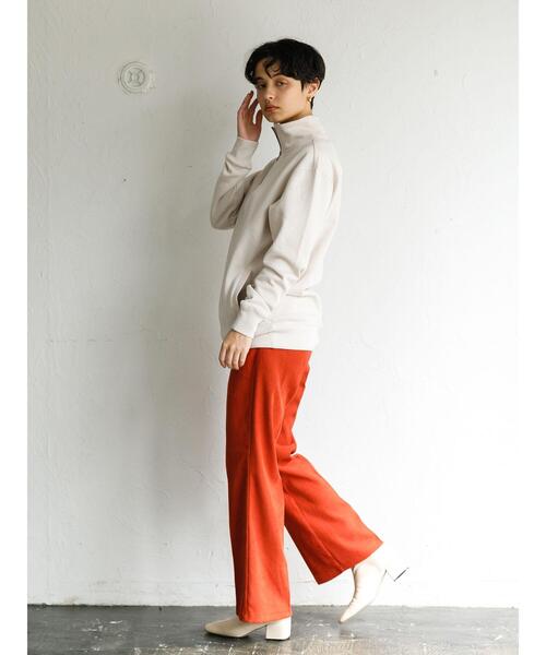 koe（コエ）の「アンチピリング加工TC裏起毛ハーフジップPO*（スウェット・レディース・ライトベージュ/ブラック/グリーン/ピンク/ライトグレー/ブルー・L/S/M）」の22枚目の写真